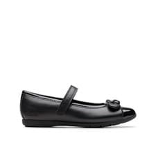 Image of Clarks Girls Dance Beam Kid Black Mary Jane,Riptape,School Shoes