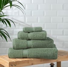 Image of Pure Cotton Hand Towel Set of 3 Piece Hand Super Soft Green/MInt