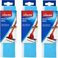 Image of Vileda New Magic Mop Sponge Refill 3 Action Sponge Heads pack of 3