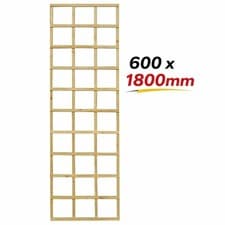 Image of 6ft x 2ft Smooth Planed Trellis Panel 600 x 1800mm - Pressure Treated Timber Wal