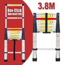 Image of 3.8M Multi-Purpose Telescopic Ladders Aluminium Ladder Extendable Extension Step