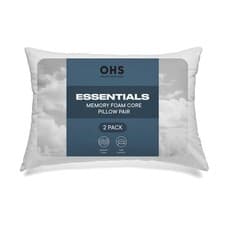 Image of OHS Memory Foam Core Pillow 2 Pack Essentials Soft Hotel Quality Bounce Bedding