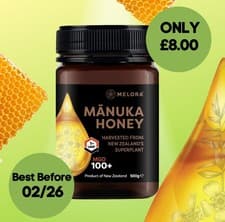 Image of Melora LUXURIOUS HIGH GRADE Manuka Honey 100MGO 500g BB 02/26