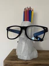 Image of Easter Island Moai Desk Tidy Pen Pot Glasses Phone Holder