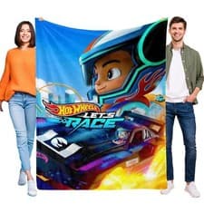 Image of Hot Wheels Let's Race Super Soft Flannel Throw Blanket for Sofa All Season Gifts