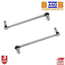 Image of FEBI BILSTEIN 33484 33485 FRONT DROP LINK PAIR MERCEDES C CLASS W204 E CLASS