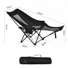 Image of Outdoor Folding Lounge Chair 4-Position Adjustable Recliner with Footrest