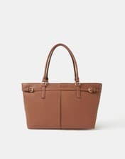 Image of New With Tags Accessorize Brown Buckle Tote Bag