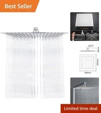 Image of Contemporary 12 Inch Ceiling Mounted Rain Shower Head in Chrome - Easy to Use