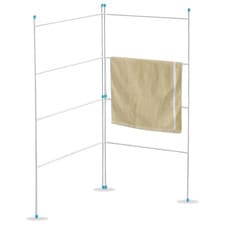 Image of 2 3 4 Fold Gate Clothes Airer Folding Indoor Dryer Rack Aluminium Space Saver