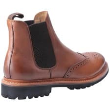 Image of Cotswold Siddington Commando Goodyear Welt Boot Brown Crafted with a smooth le