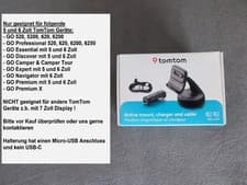 Image of TomTom Sat Nav Mount with Charging Cable for GO Professional 520 620 6200 6250