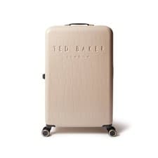 Image of Ted Baker Icon Case Large Suitcase Putty Beige Croc 4 Wheel Luggage Travel 122L