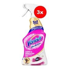 Image of 3 x Vanish Gold Oxi Action Carpet Cleaner  & Odour Stain Remover Spray 500ml