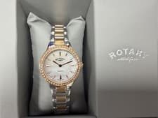 Image of Ladies Rotary rose plated & steel stone set Quartz Watch LB05277/41 *no box