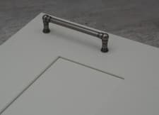 Image of Modern Industrial Antique Pewter Kitchen Cupboard Handle 128mm Fixing Centres