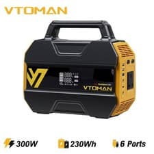 Image of VTOMAN FlashSpeed 300 Camping Portable Power Station 300W 230Wh Battery Pack UK