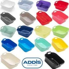 Image of Addis Washing Up Bowl  10L Kitchen Sink Dish Basin Large Rectangular 2 Handles