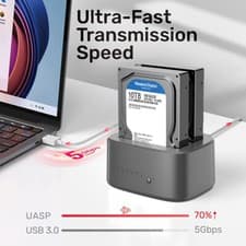 Image of USB 3.0 SATA External Hard Drive Docking Station/Caddy for 2.5" 3.5' HDD & SSD