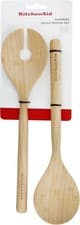 Image of KitchenAid Salad Serving Set (2 Piece Set), Bamboo, Length: 30 cm, Wooden Spoon