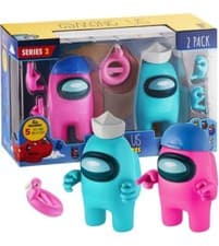 Image of Among Us Series 2 Action Figures 2 Pack Of Crewmate Figures: Pink & Cyan