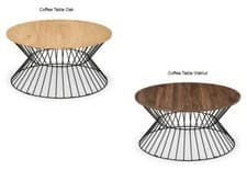Image of Julian Bowen Jersey Walnut and Oak with Black Metal Base Coffee Table