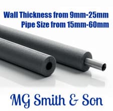 Image of Climaflex Foam Pipe Insulation lagging per metre - Pipe diameter 15mm to 60mm!