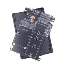 Image of M.2 NGFF mSATA to SATA 3.0 Adapter Dual SSD Converter B Key UK