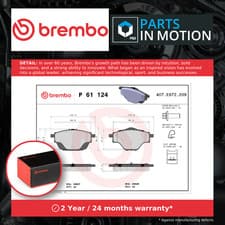 Image of Brake Pads Set Rear P61124 Brembo 1609000980 1617535480 1619791280 95525386 New