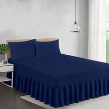 Image of New 100% Egyptian Cotton Valance Sheet Deep Fitted Bed Sheets Single Double King