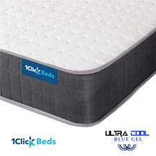 Image of Sleep Well Cool Blue Foam Hybrid Sprung Mattress 3ft Single 4ft6 Double 5ft King