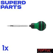 Image of BIT HOLDER WITH HANDLE / SCREWDRIVER FLAT / HEX / PHILLIPS / TORX RATCHET