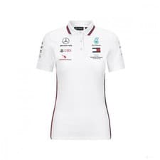Image of 2020, Black, Mercedes Women's Team Polo Shirt