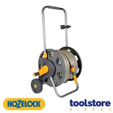 Image of Hozelock 2435 Assembled Reel Cart With 50m Hose Fittings Garden Watering