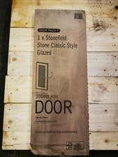 Image of IT KITCHENS Door Pack F Stonefield Stone Classic Style glazed 300mm wide