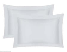 Image of Luxury White 400TC Egyptian Cotton PAIR Oxford Pillowcase