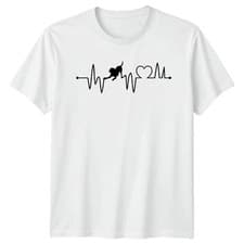 Image of Dog Heartbeat Womens T-Shirt Pet Animal Gift For Her