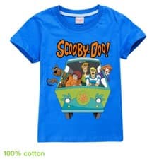 Image of Hot Boys Girls 100% Cotton SCOOBY-DOO T-Shirt Kids Casual Short Sleeve Tee Tops
