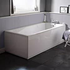 Image of Nes Home 1600 x 700mm Square Single Ended Bath with Bath Leg