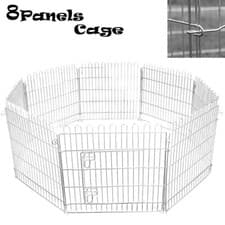 Image of Playpen Dog Rabbit Puppy Play Pen Cage Folding Run crate Guinea 61CM 8 panels.