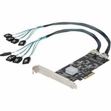 Image of Startech 8 Port Sata Pcie Card Pci Express 6Gbps Sata Expansion Card With 4 Cont