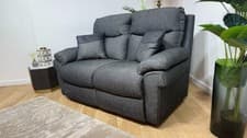 Image of DFS Tamla 2 Seater Fabric Sofa in Black