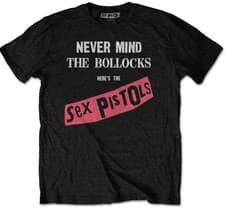 Image of The Sex Pistols T-Shirt Never Mind The Bollocks Album Cover Black Official XXL
