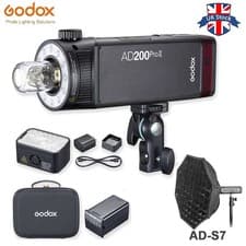 Image of GODOX AD200Pro II TTL Pocket Flash Strobe Light with AD-S7 Grid Softbox