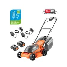 Image of Flymo 36V EasiStore 340R Cordless Lawnmower Kit - POWER FOR ALL - Silver Grade