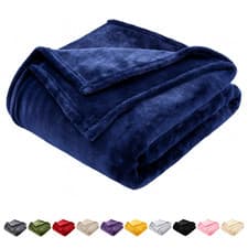 Image of Extra Large Fleece Blanket Sofa Bed Mink Throw Faux Fur Blankets Warm Travel UK