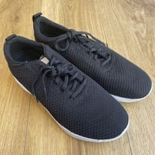 Image of Hush Puppies Black Textile Trainer Shoes UK7