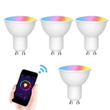 Image of 4PCS Tuya Wifi Smart GU10 Bulbs Apps Control For Amazon Alexa Google RGB CCT