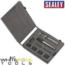 Image of Sealey Spot Weld Cutter & Drill Bit Set 9pc Ø10mm Loaded Centre Point Metal Case