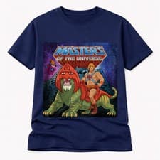 Image of He-Man Masters of the Universe T-Shirt Retro 80s Cartoon Graphic Tee